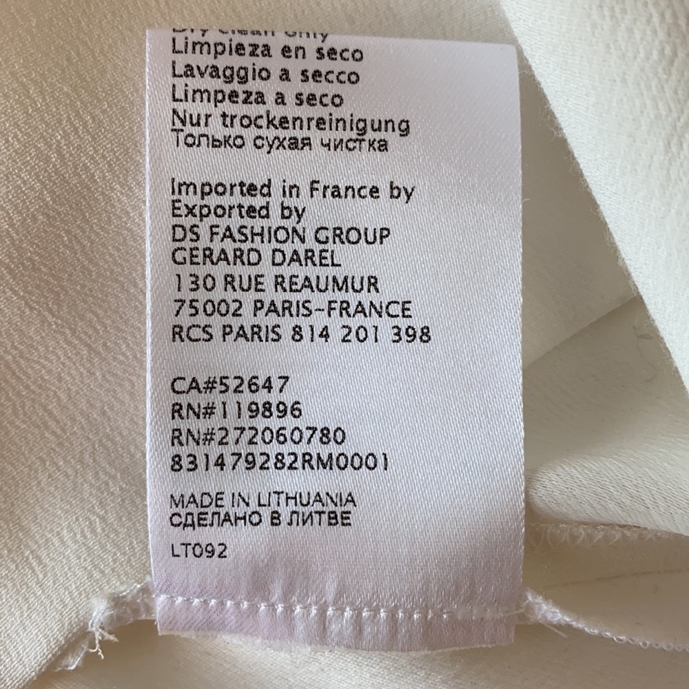 Gerard Darel Paris Off-White Harmony Dress Size France 34=US 2 - Picture 10 of 14
